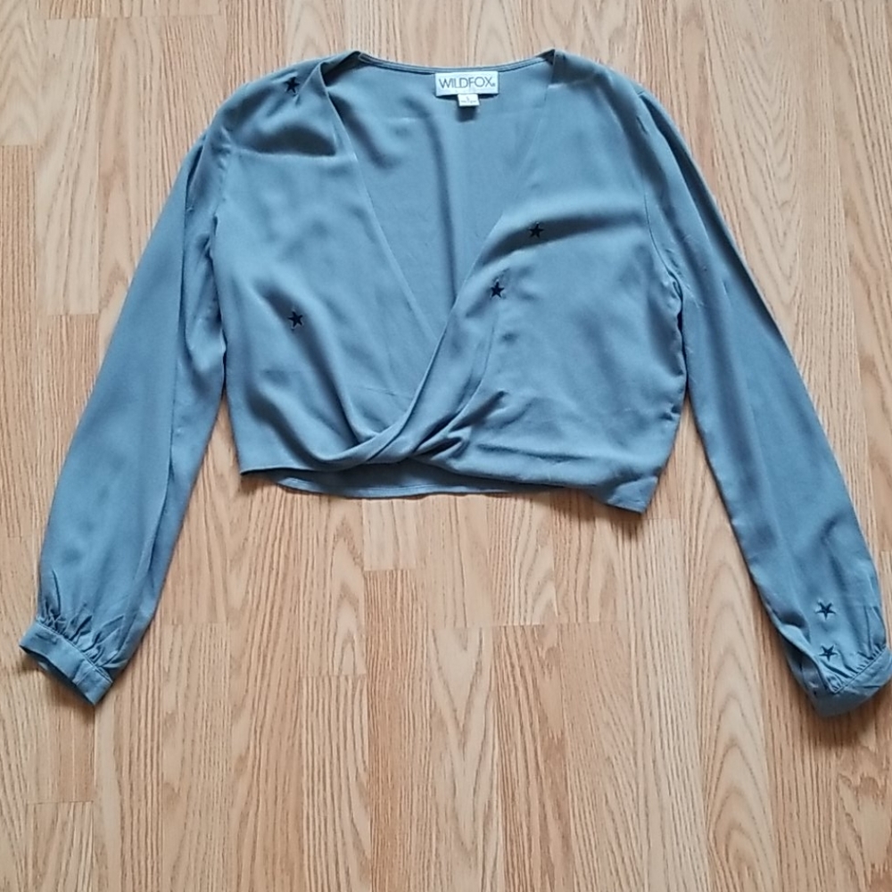 SOLD! Wild Fox long sleeve star blouse